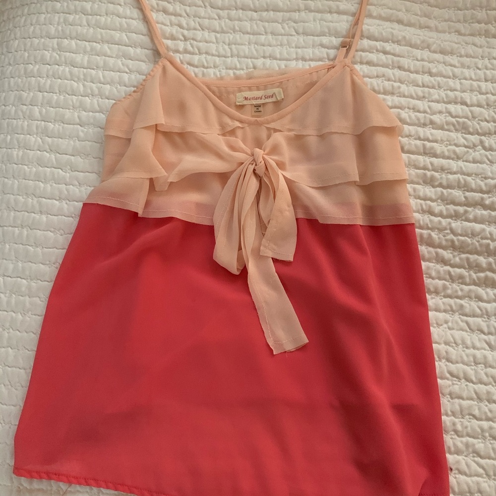 Pink dressy tank